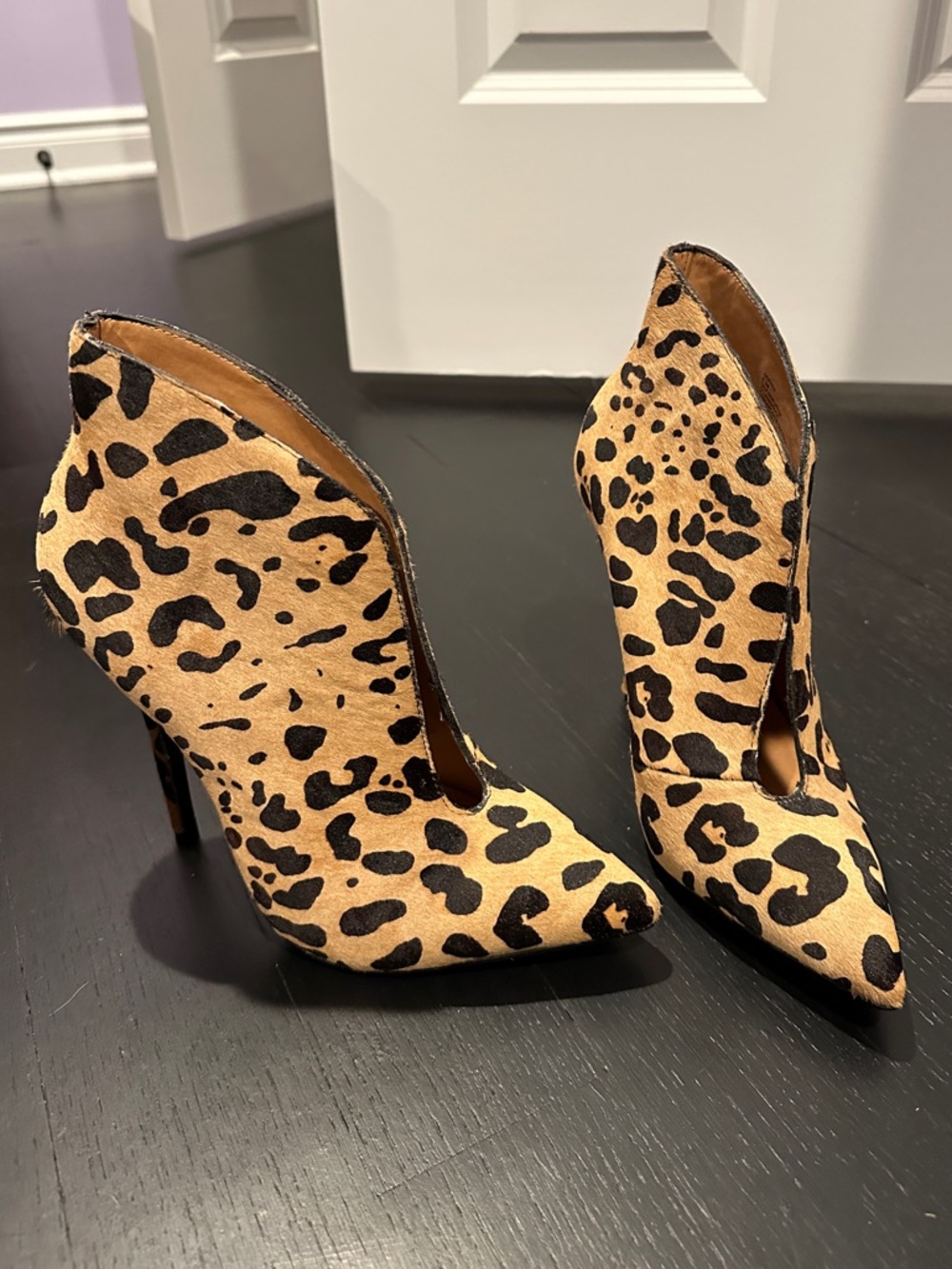 Steve Madden Leopard Heeled Booties - Picture 3 of 6